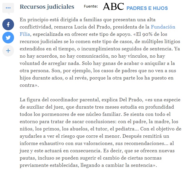 Declaraciones de Lucia en el ABC_Coordinador Parental
